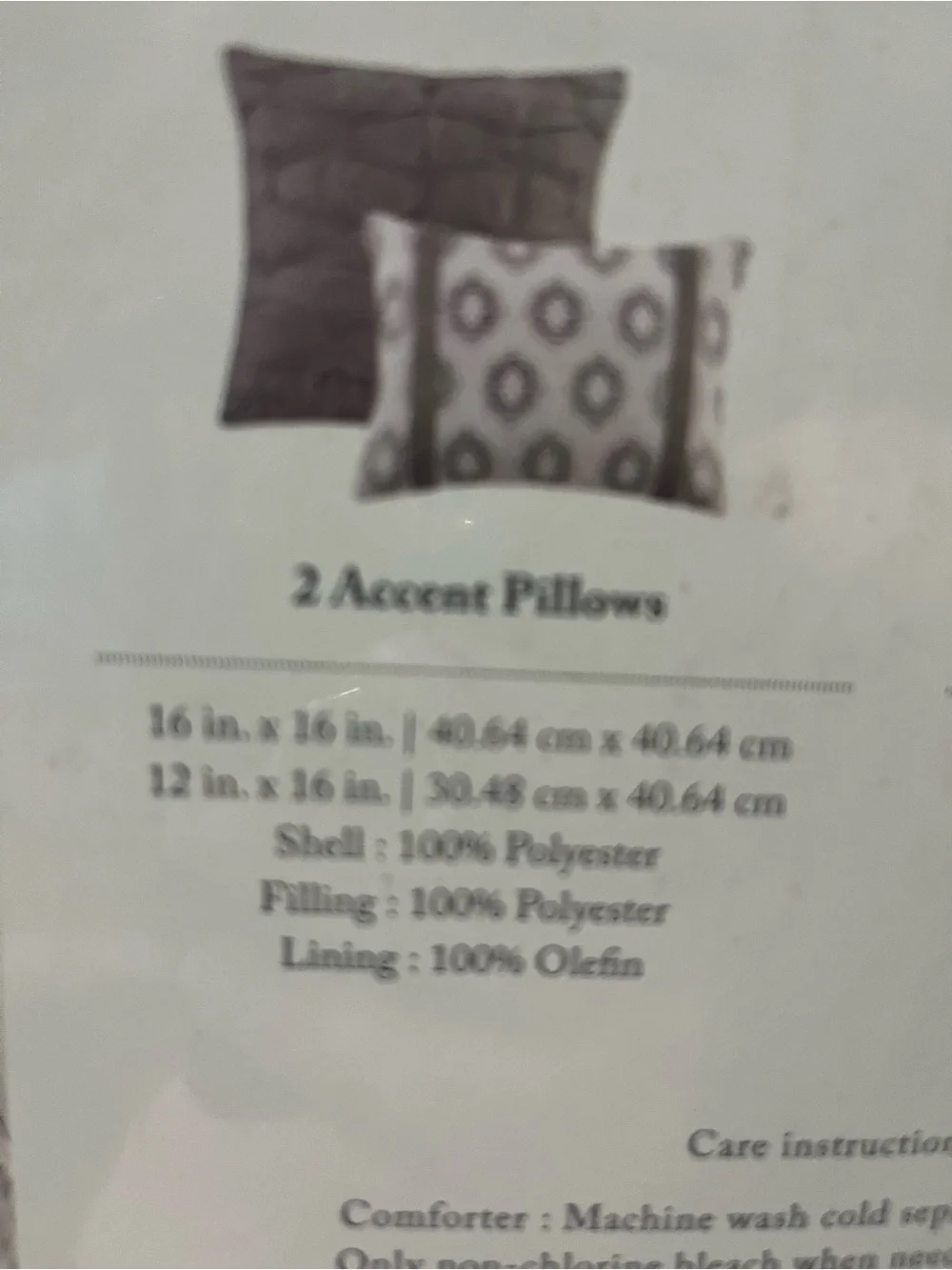 Queen bed skirt and 2 accent pillows